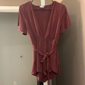 XS short romper in mauve
